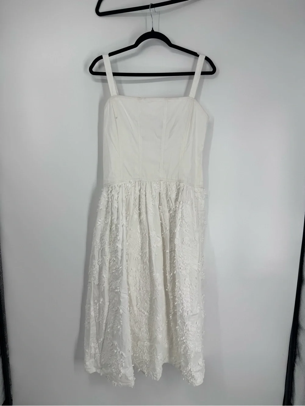 NWT J. Crew Collection Drop-waist Dress Embroidered Poplin Skirt White Size 6